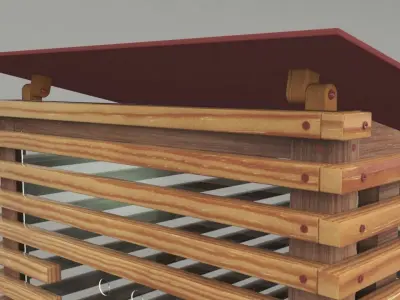 Dog House Project - House 01 Low-poly 3D model