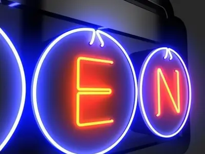 Open Sign 1 3D model