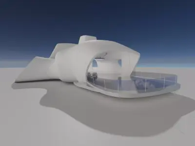 Sci fi Futuristic Exbition Exterior and Interior 3D 3D model