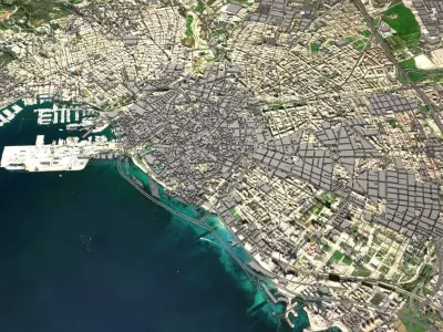 Cityscape and port Italy 3D model