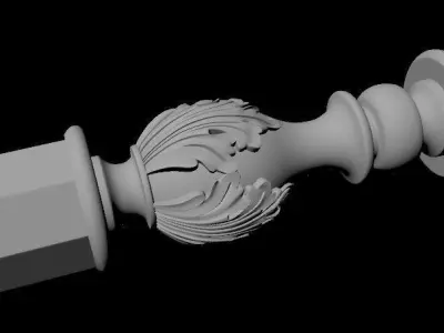 antique baluster 3D model 11