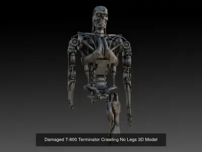 T-800 3D Model Pack  3 High Detail Terminator Variants
