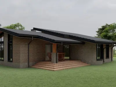 Residential  chalet house   3D model