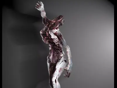 Alien Mutant Zombie 3 Low-poly 3D model