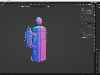 Texaco Gas pump 3D model