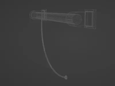 Florescent Tube Light Low-poly 3D model