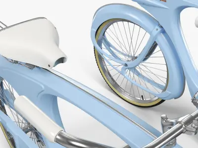  Spacelander Vintage Collectible Bike Light Blue 