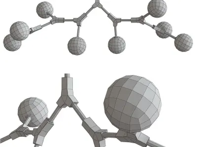 Lindsey Modern Lustre G4 Led Chandelier 3d model Low-poly 3D model