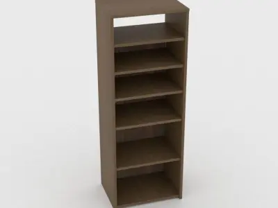 Simple box design book shelf 3D model