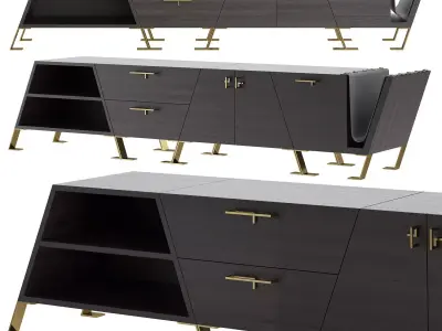 FOURMOSA SIDEBOARD Low-poly 3D model