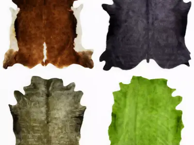 Four rugs from animal skins 06 3D model