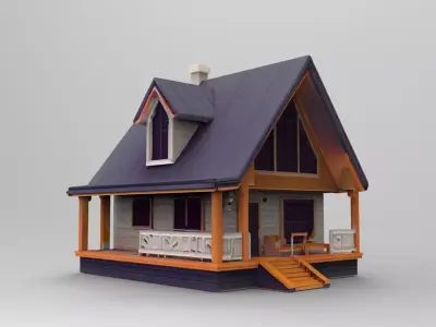 modern house 3D print model