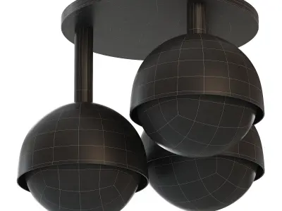 Foster Semi Flush Ceiling Light 3D model