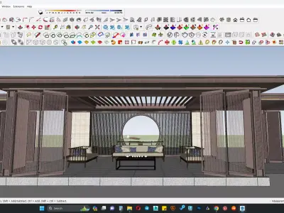 PAVILION PARGOLA 3D MODEL 3D model