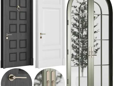 Set Classic Door 10 3D model