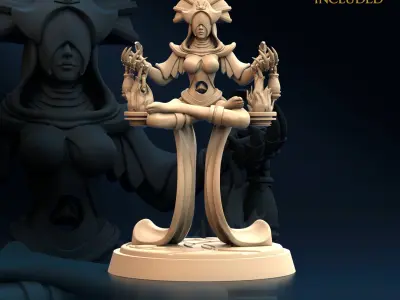 Veil Prophetess A Nude and Normal 3D print model