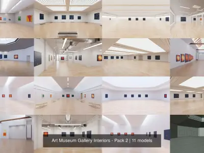 Art Museum Gallery Interiors - Pack 2
