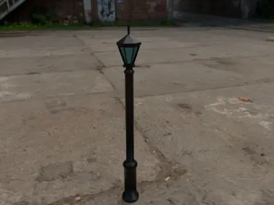 Street lamp pack Low-poly 3D model