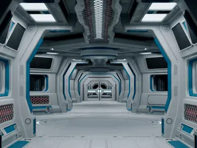 Sci Fi Modular Station 3D model