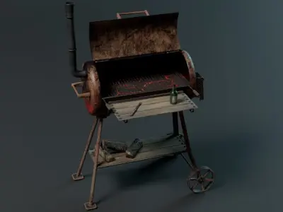 Collection N1 old water tower with barrel on top 3D Model Pack