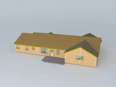 House Plan 140022 Free 3D model