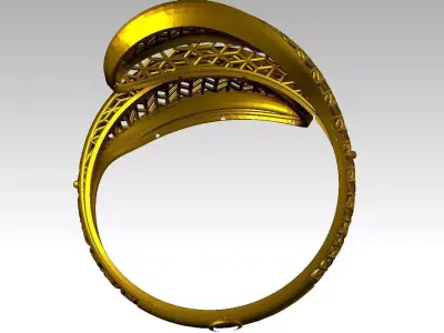 BEAUTIFUL LIGHT WEIGHT RING READY TO PRINT 3D print model