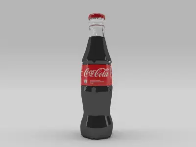 Bottle Coca-cola 3 Low-poly 3D model