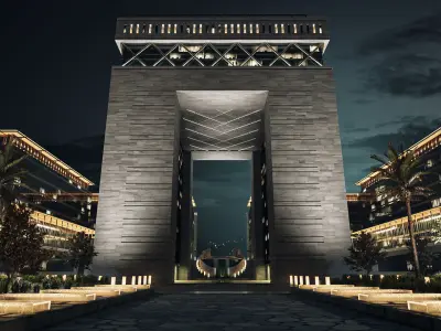 Dubai DIFC - lighting set up 3D model