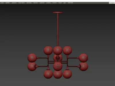 Bronzetto COSMO L CHANDELIER Low-poly 3D model