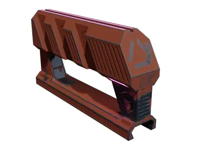 Sci-Fi Laser Gun Pistol AC-14 Low-poly 3D model