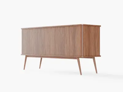 2-door long sideboard cabinet Wapong Series 3D model