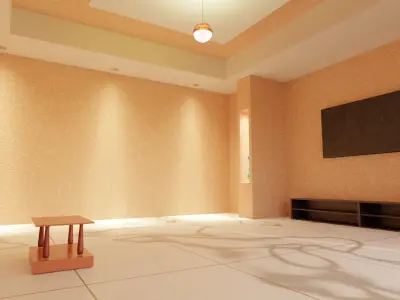 Simple Hall Interior 3D model