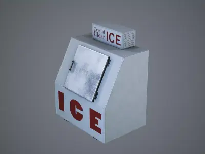 Outdoor Ice Machine Low-poly 3D model