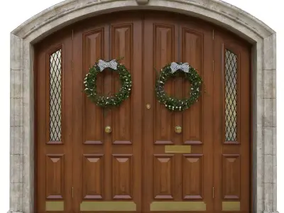 Entrance classic door 05  3D model