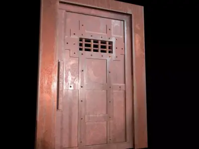 DoorMetalRustV3 Low-poly 3D model