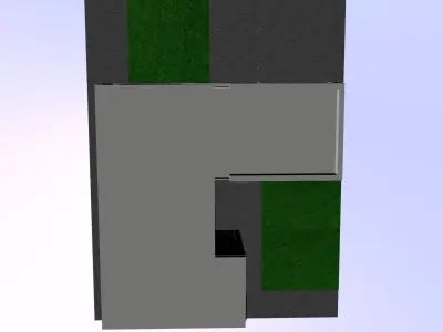 high-tech house 3D model