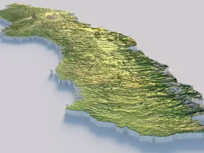 Sweden Terrain Country 3D model