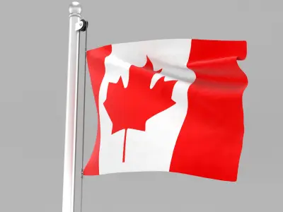 Flag of Canada 3D model