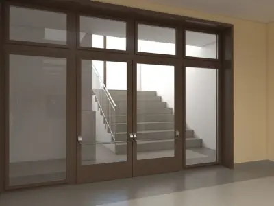 School Hallway 3D model