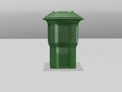 Plastic trash can 3D model