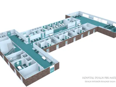Hospital 3d model floor plan 3D model