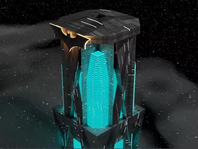 bat tower sky scrapper 3D model