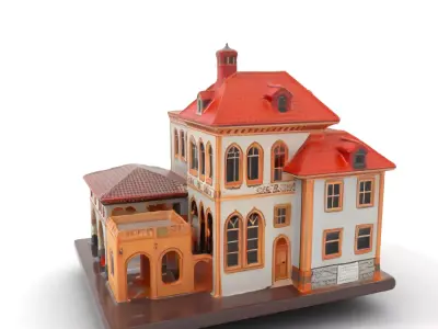 Vintage Villa Architecture model pack Low-poly 3D model