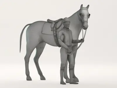  Racehorse and Jockey HQ 006 Standard License 