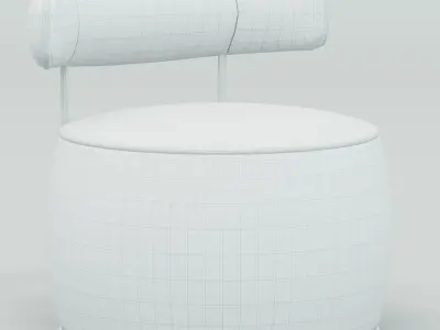 Swivel Armchair Barrel Accent Chair 3D model