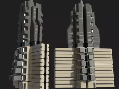 Sci fi Building - VR Low-poly 3D model purchase