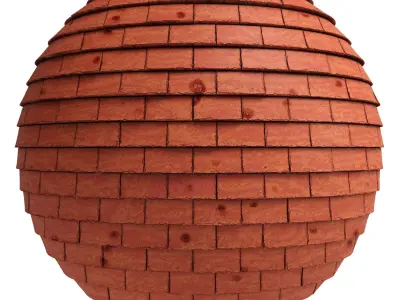 Roof Tile Materials 11- By 3 color Pbr By Sbsar 4k Texture