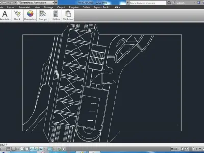 Sketchup Terminal A1 Project SKP DWG PIC 3D model