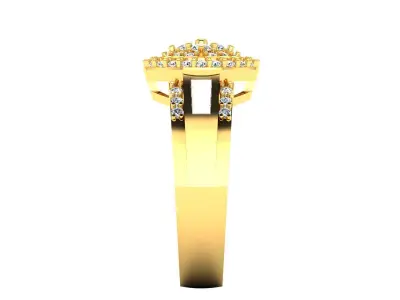 Solitaire Engagement Wedding Ring 3D print model 14