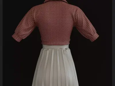 Female Skirt and Shirt 3D model